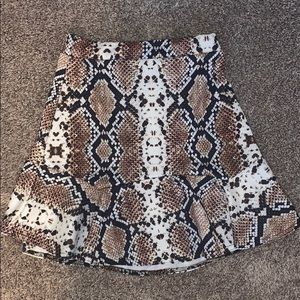 NastyGal Flip It Snake Skirt